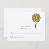 Enchanted Forest Tree Wedding Place Cards Kaart (Voorkant / Achterkant)