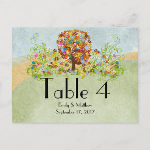 Enchanted Forest Trouwtafel Nummer Kaart
