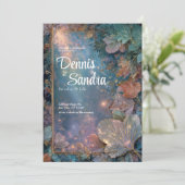 Enchanted Forest Twilight Wedding Kaart (Staand voorkant)