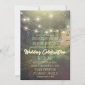 Enchanted Forest Wedding Invitation - String Light Kaart (Voorkant)