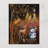 Enchanted Forest Woodland Animals Feestdagenkaart (Voorkant)