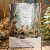 Enchanted Forest Woodland Baby shower Invitation Kaart