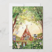 Enchanted Forest Woodland Fairy Party Kaart (Achterkant)