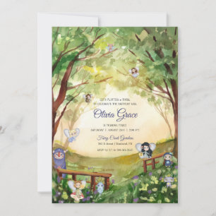 Enchanted Forest Woodland Fairy Party Kaart