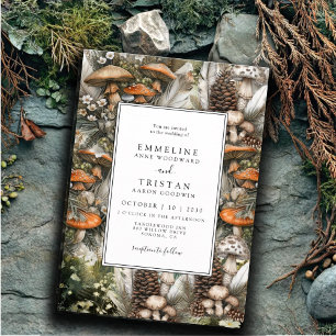 Enchanted Forest Woodland Wedding Invitation Kaart