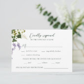Enchanted Forest  Woodland Wedding RSVP Kaartje (Staand voorkant)