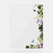 Enchanted Forest Woodland Wedding Welkom Acryl Bord (Voorkant)