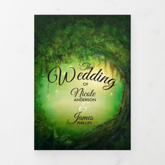 Enchanted Forest Woods Triple Wedding Programme (Page de couverture)