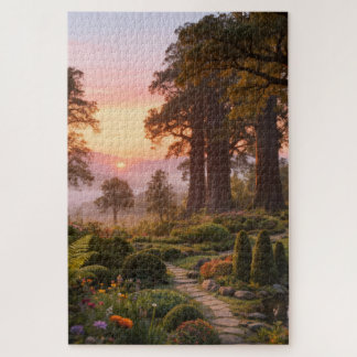 Enchanted Garden at Dawn Majestic Trees Legpuzzel