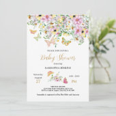 Enchanted Garden Baby shower Uitnodiging (Staand voorkant)