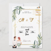 Enchanted Garden bruiloft uitnodiging | grillig (Voorkant)