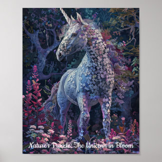Enchanted Garden Eenhoorn Puzzel Poster