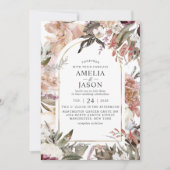 Enchanted Garden Elégant Floral Boho Invitation (Devant)