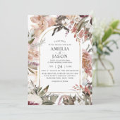 Enchanted Garden Elégant Floral Boho Invitation (Debout devant)