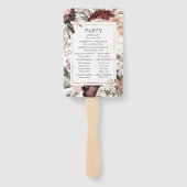 Enchanted Garden Elegant Floral Boho Programme Han Handwaaier (Achterkant)