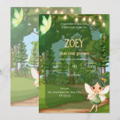 Enchanted Garden Fairy met vlinder Kaart (Voorkant / Achterkant)