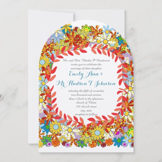 Enchanted Garden Fairytale Invitations de mariage (Devant)