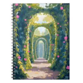 Enchanted Garden | Floral Archway Painting Notitieboek