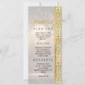 Enchanted Garden Gate Wedding Menu Kaart (Voorkant)