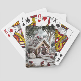 Enchanted Gingerbread Cottage Winter Playing Cards Pokerkaarten