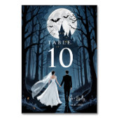 Enchanted Gothic Spooky Wedding Couple Forest Kaart (Voorkant)