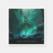 Enchanted Green Fairy Winter Forest Kerstmis