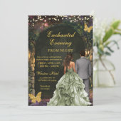 Enchanted Green Forest Prom Invitation (Debout devant)