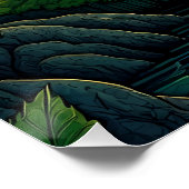 Enchanted Green Frog in a Forest Perfect Poster (Hoek)