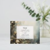 Enchanted Hanging Lanterns Wedding RSVP Kaartje (Staand voorkant)