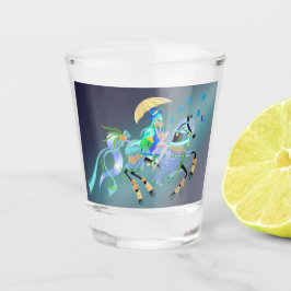 Enchanted Horse Ride pauw showgirl Shot Glas