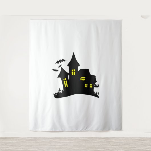 Enchanted House Haunted Halloween Wandkleed (Voorkant)