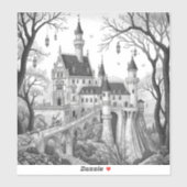 Enchanted Ink Dreams: Black & White Fairy Tale Sticker (Vel)