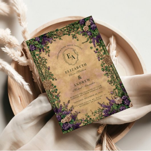 Enchanted Ivy Garden Wedding Kaart