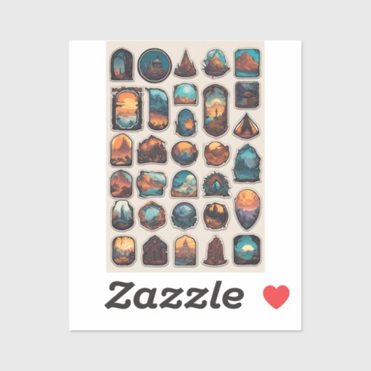 Enchanted Kingdoms Sticker Pack: Fantasy Landscape (Vel)