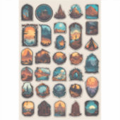 Enchanted Kingdoms Sticker Pack: Fantasy Landscape (Voorkant)