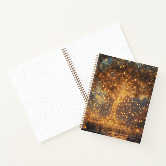 Enchanted Lantern Tree Notebook Notitieboek (Binnen)