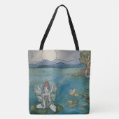 "Enchanted Lily Pond" herbruikbare Canvas tas (gro (Voorkant)
