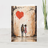 Enchanted Love Stroll Valentijnsdag Kaart (Voorkant)