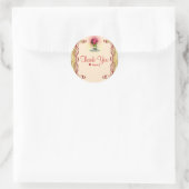 Enchanted Magical Fantasy Red Rose Verjaardagsfees Ronde Sticker (Tas)