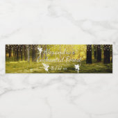 Enchanted Magical Forest Fairies String Lights Waterfles Etiket (Enkel label)
