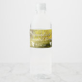 Enchanted Magical Forest Fairies String Lights Waterfles Etiket (Voorkant)