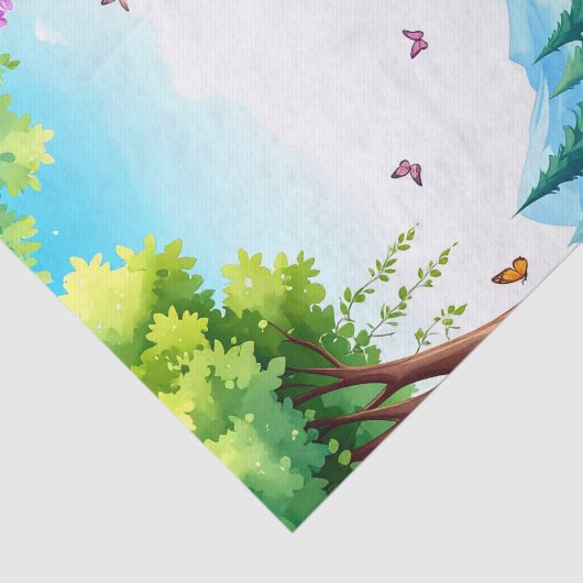 Enchanted Meadow Fairytale Decoupage Tissue Paper Tissuepapier (Detail)