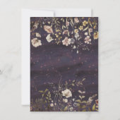 Enchanted Moonlight Floral Forest Wedding Kaart (Achterkant)