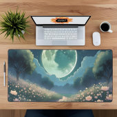 Enchanted Moonlit Meadow Large Desk Mat