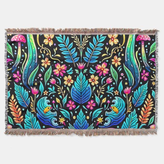 Enchanted Mushroom Forest Dream Deken (Voorkant)