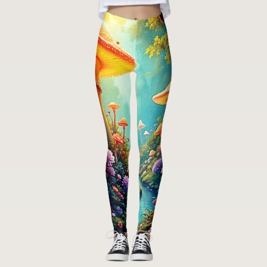 Enchanted Mushroom Forest Dream Leggings (Voorkant)