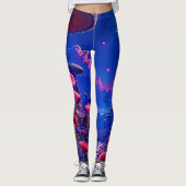 Enchanted Mushroom Forest Night Design Leggings (Voorkant)