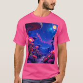 Enchanted Mushroom Forest Night Design T-shirt (Voorkant)
