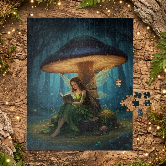 Enchanted Night Fairy Reading a Book Legpuzzel