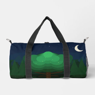 Enchanted Night Forest Duffel Bag | Moonlit Tree N Plunjezak